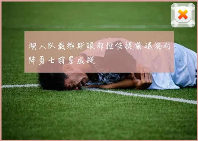 湖人队戴维斯眼部挫伤提前退场对阵勇士前景成疑